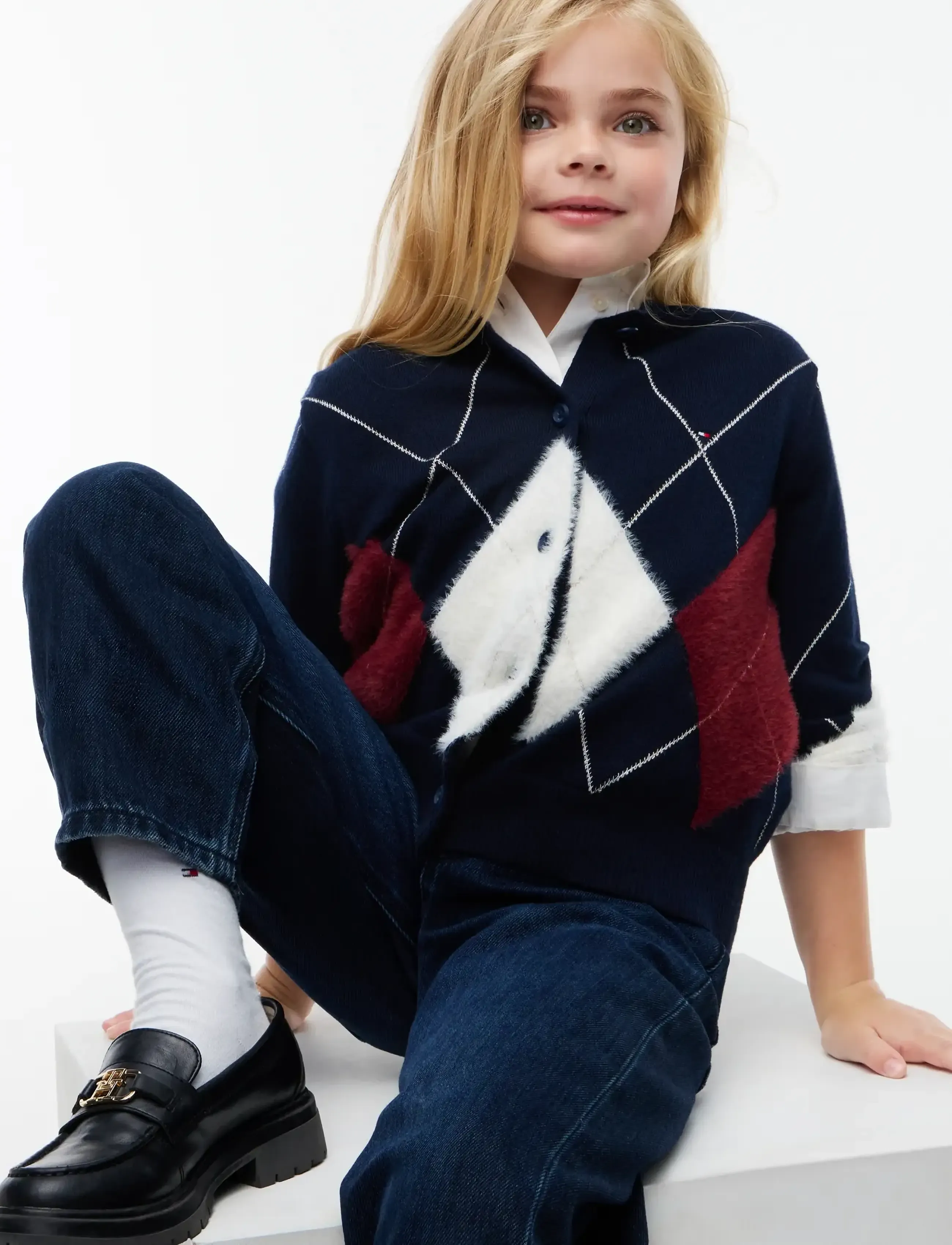 Tommy Hilfiger - ARGYLE CARDIGAN - dark blue - 3