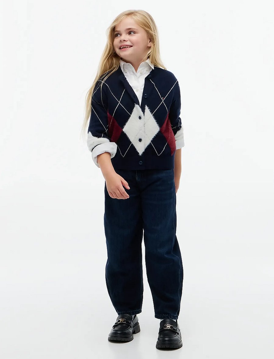 Tommy Hilfiger - ARGYLE CARDIGAN - cardigans - dark blue - 4