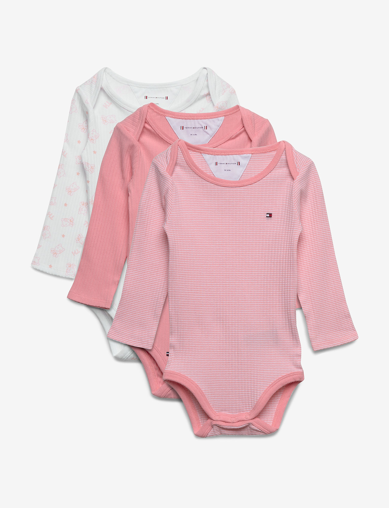 Tommy Hilfiger - BABY BODY RIB 3 PACK - multi02/pink icing - 0