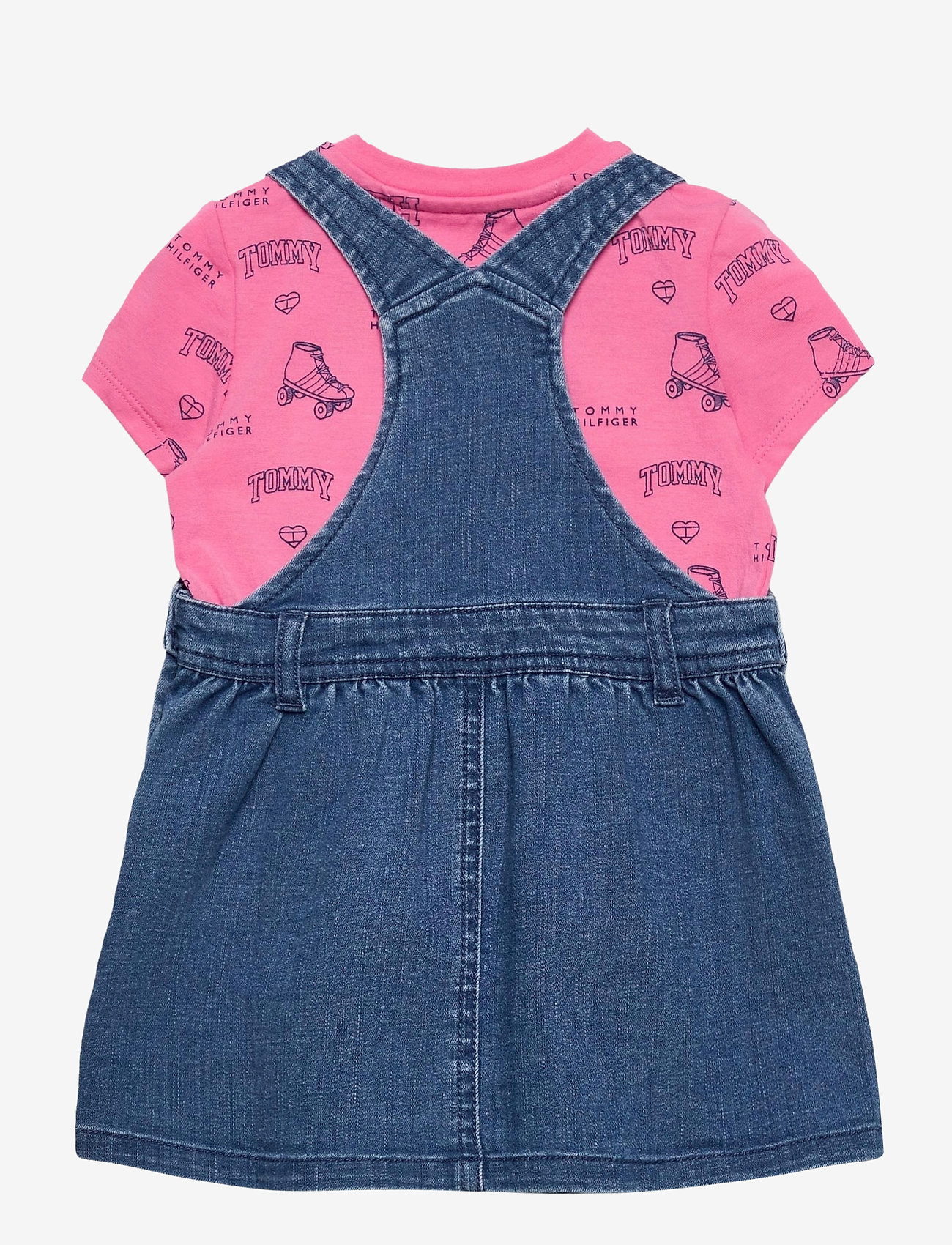 Tommy Hilfiger - BABY DUNGAREE DRESS SET - denim medium - 1
