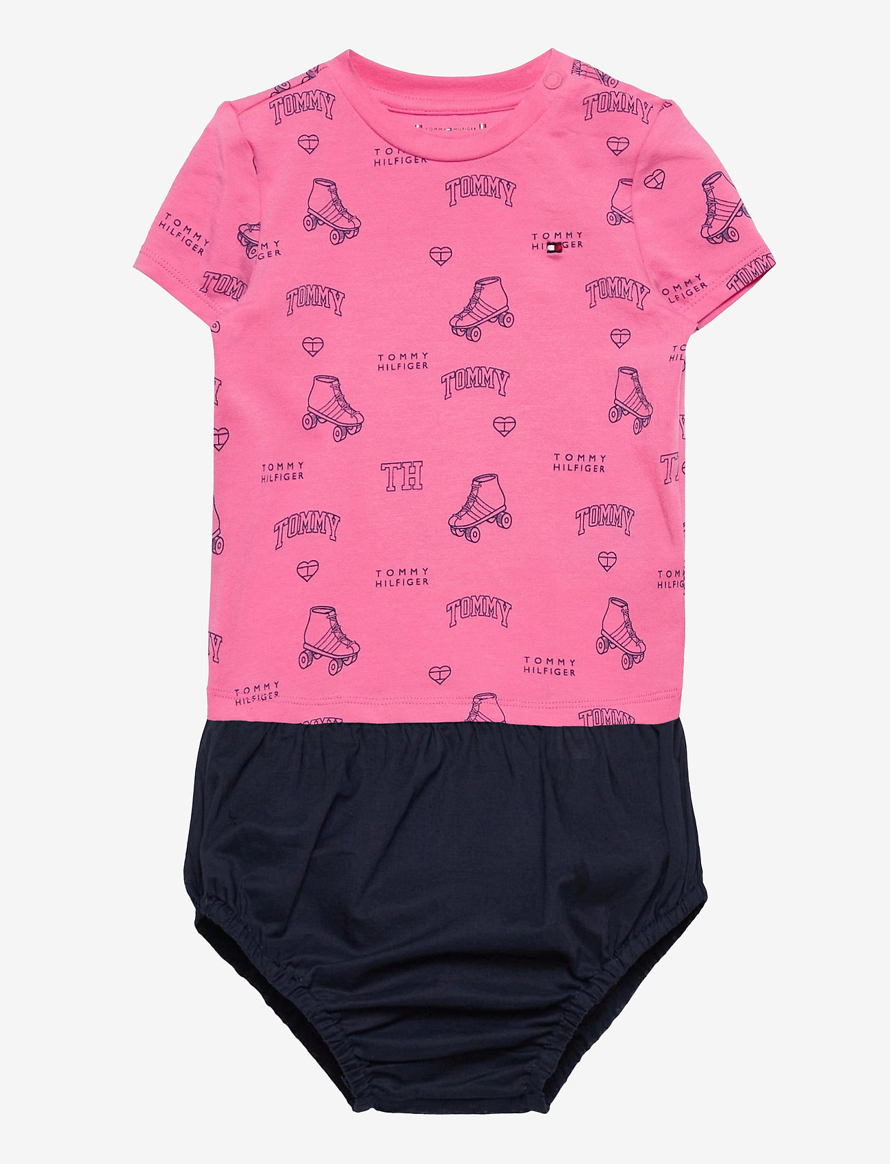 Tommy Hilfiger - BABY DUNGAREE DRESS SET - denim medium - 2