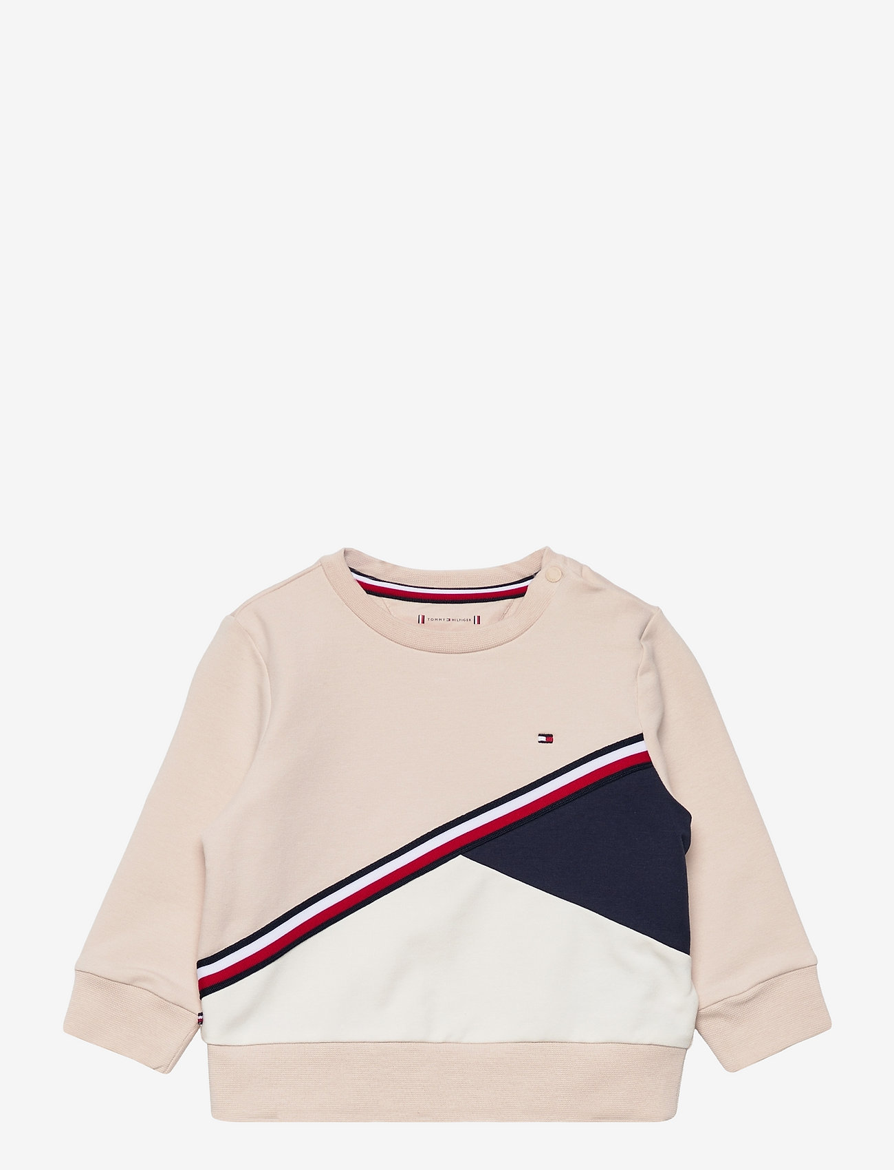 Tommy Hilfiger - BABY BRANDED SWEATSHIRT - smooth stone - 0