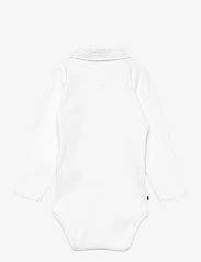 Tommy Hilfiger - BABY RIB COLLAR BODY L/S - long-sleeved bodies - white - 1