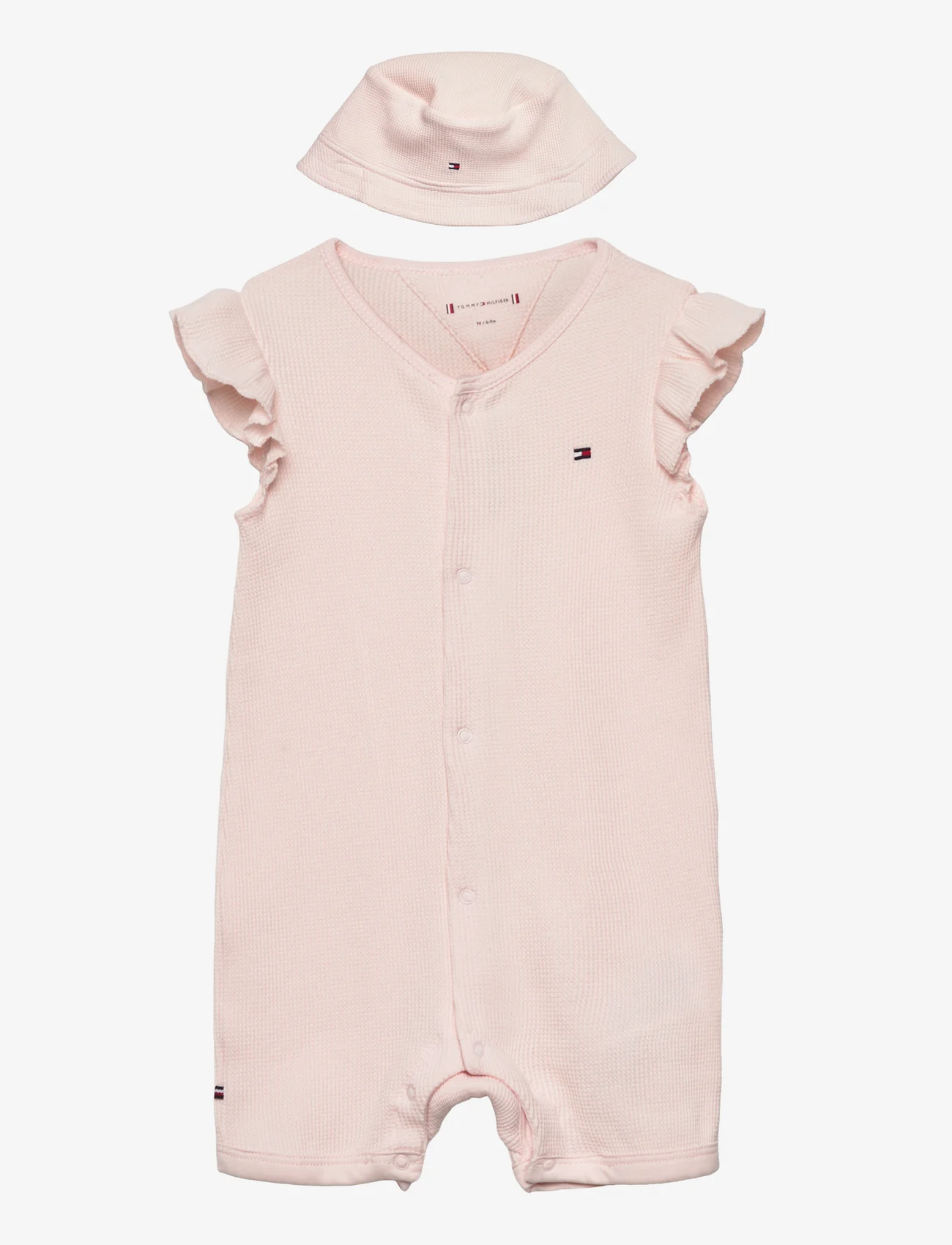 Tommy Hilfiger - BABY WAFFLE SHORTALL GIFTPACK - faint pink - 0