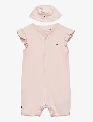 Tommy Hilfiger - BABY WAFFLE SHORTALL GIFTPACK - faint pink - 0