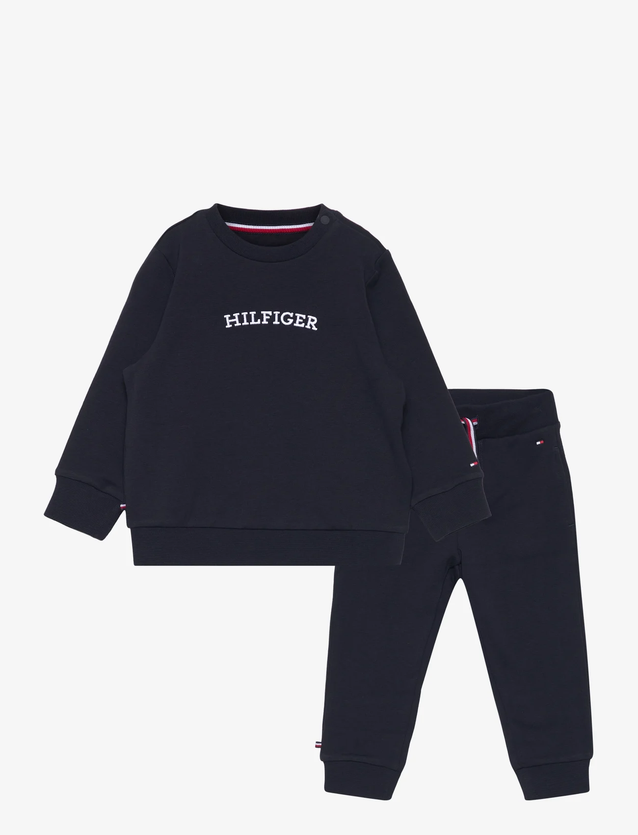 Tommy Hilfiger - BABY CURVED MONOTYPE  SET - joggingpakken - desert sky - 0