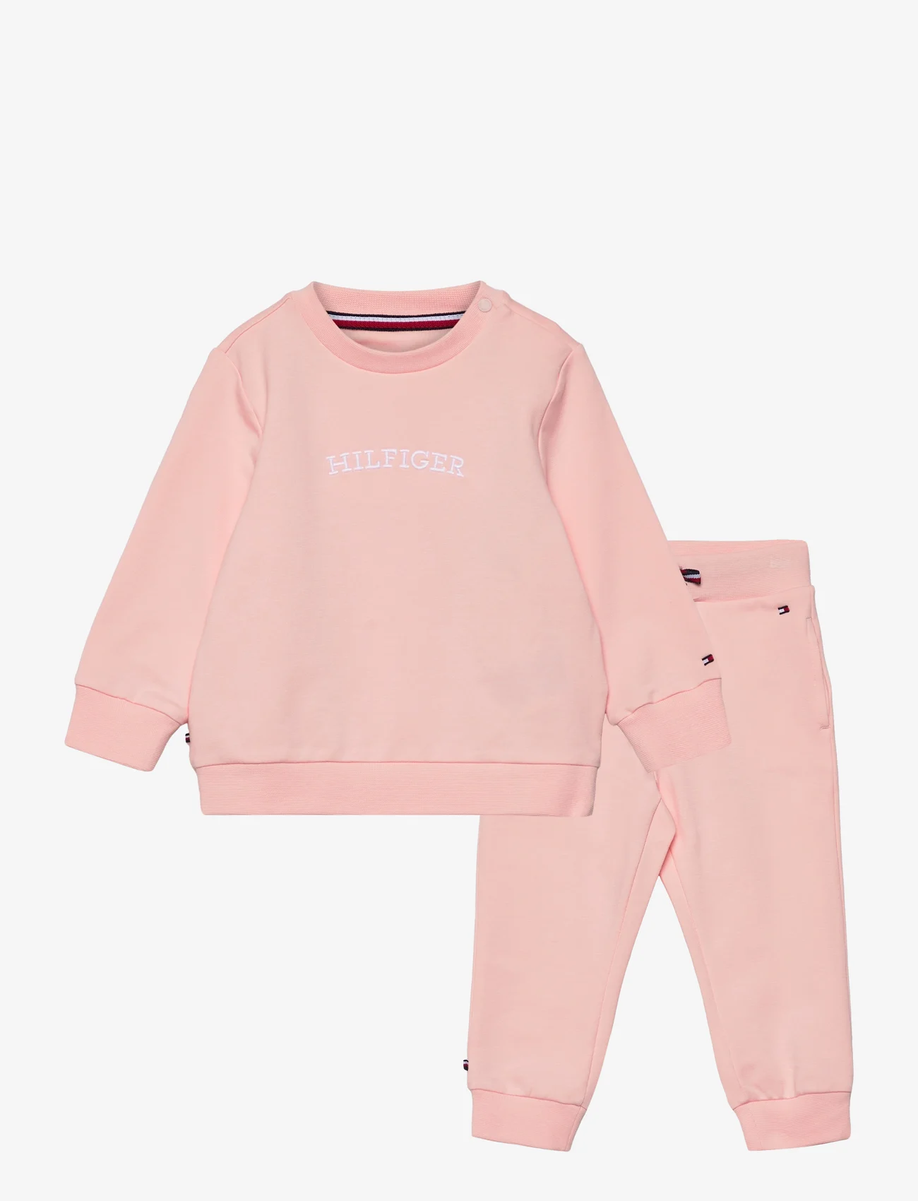 Tommy Hilfiger - BABY CURVED MONOTYPE  SET - sweatsuits - pink crystal - 0