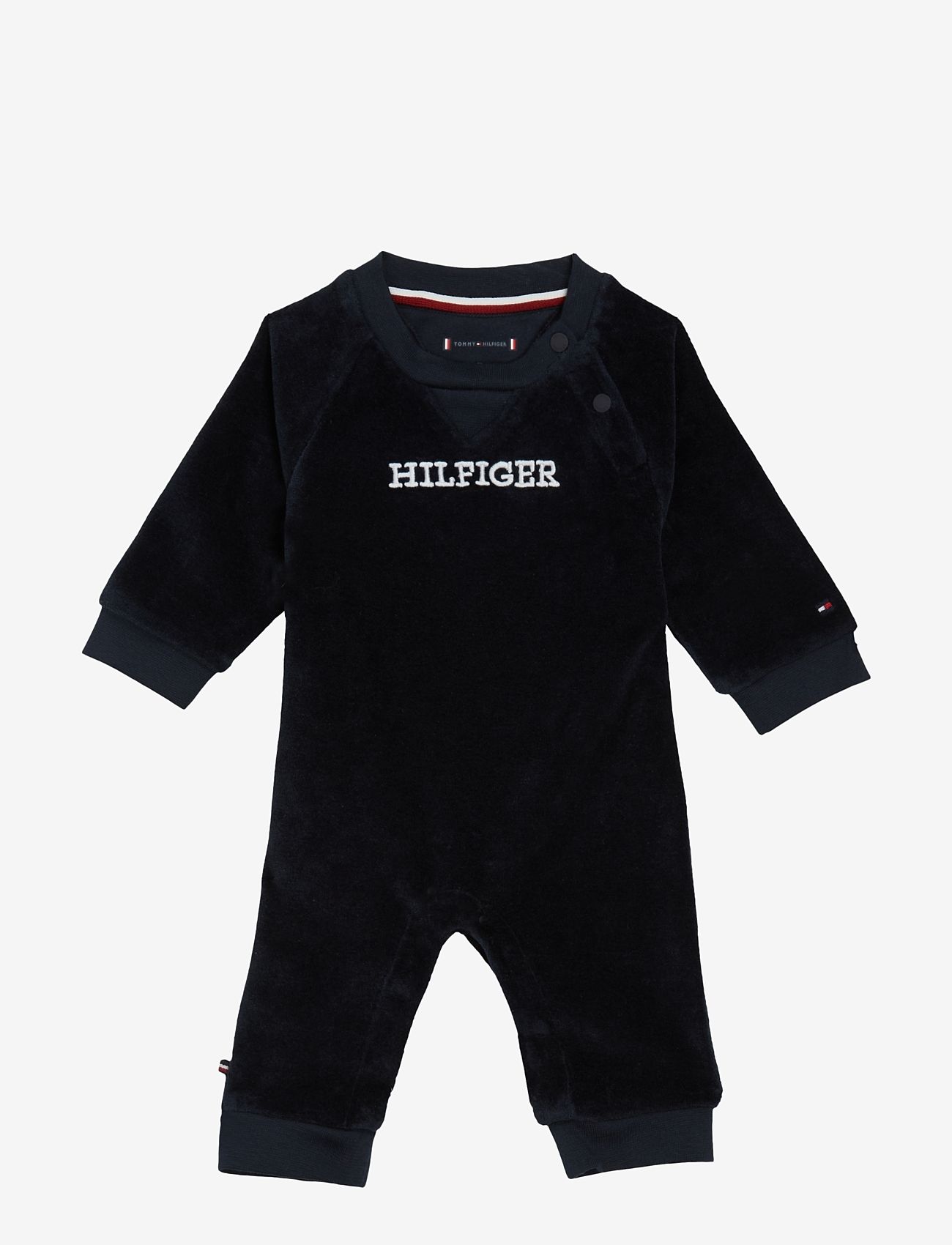 Tommy Hilfiger Baby Curved Monotype Coverall – long-sleeved