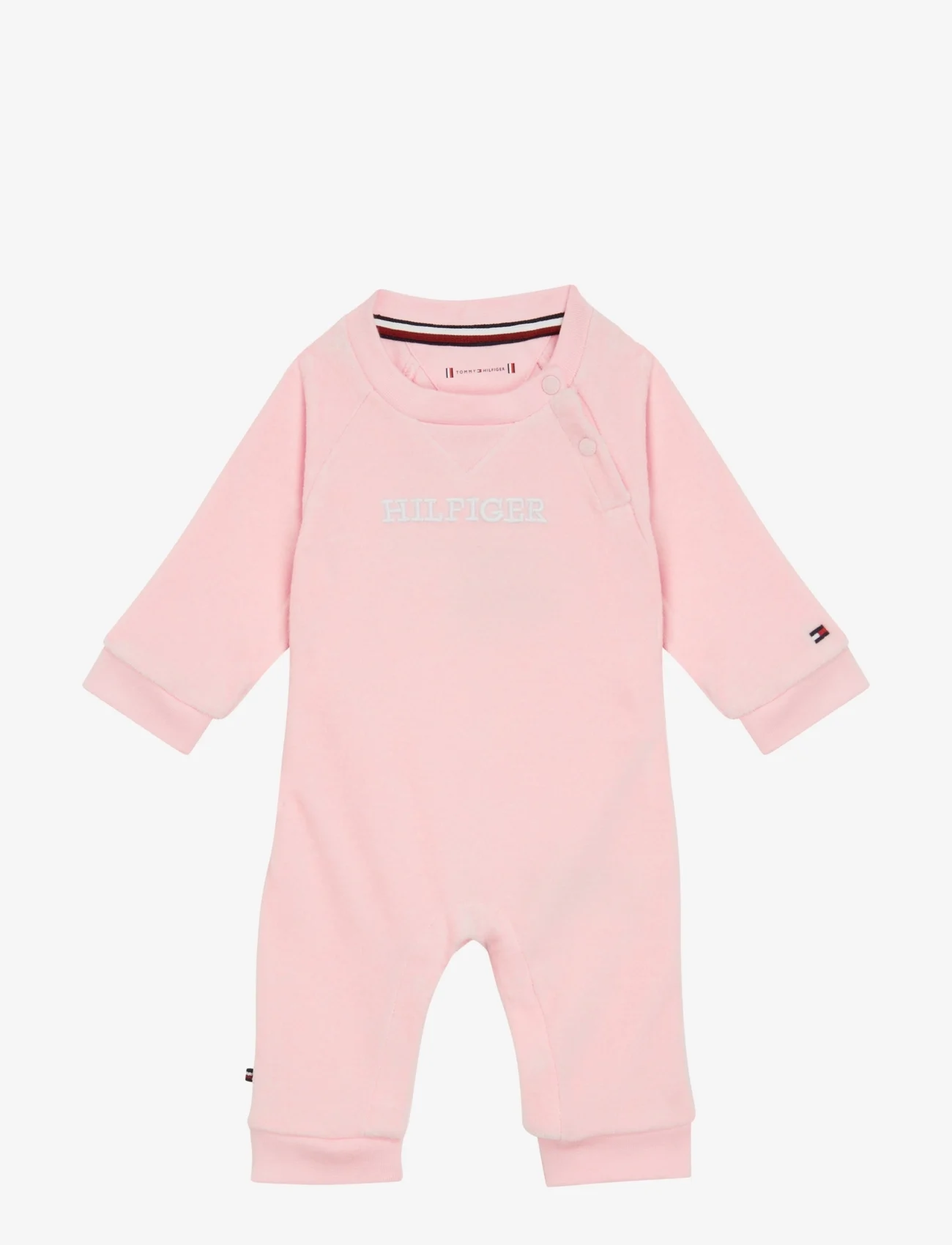 Tommy Hilfiger - BABY CURVED MONOTYPE COVERALL - langærmede - pink crystal - 0