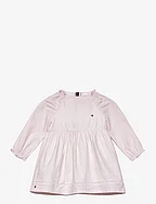 BABY ITHACA DRESS L/S - WHIMSY PINK / WHITE STRIPE