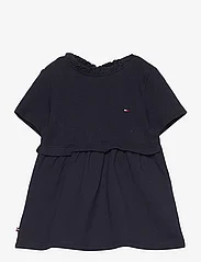 Tommy Hilfiger - BABY FLAG DRESS S/S - sukienki dla dziewczynek z krótkim rękawem - desert sky - 0