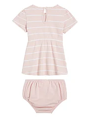 Tommy Hilfiger - BABY STRIPED RIB DRESS S/S - kortärmade babyklänningar - whimsy pink / white stripe - 1
