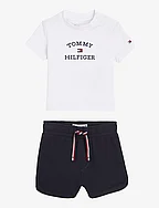 BABY TH LOGO SHORT SET - WHITE