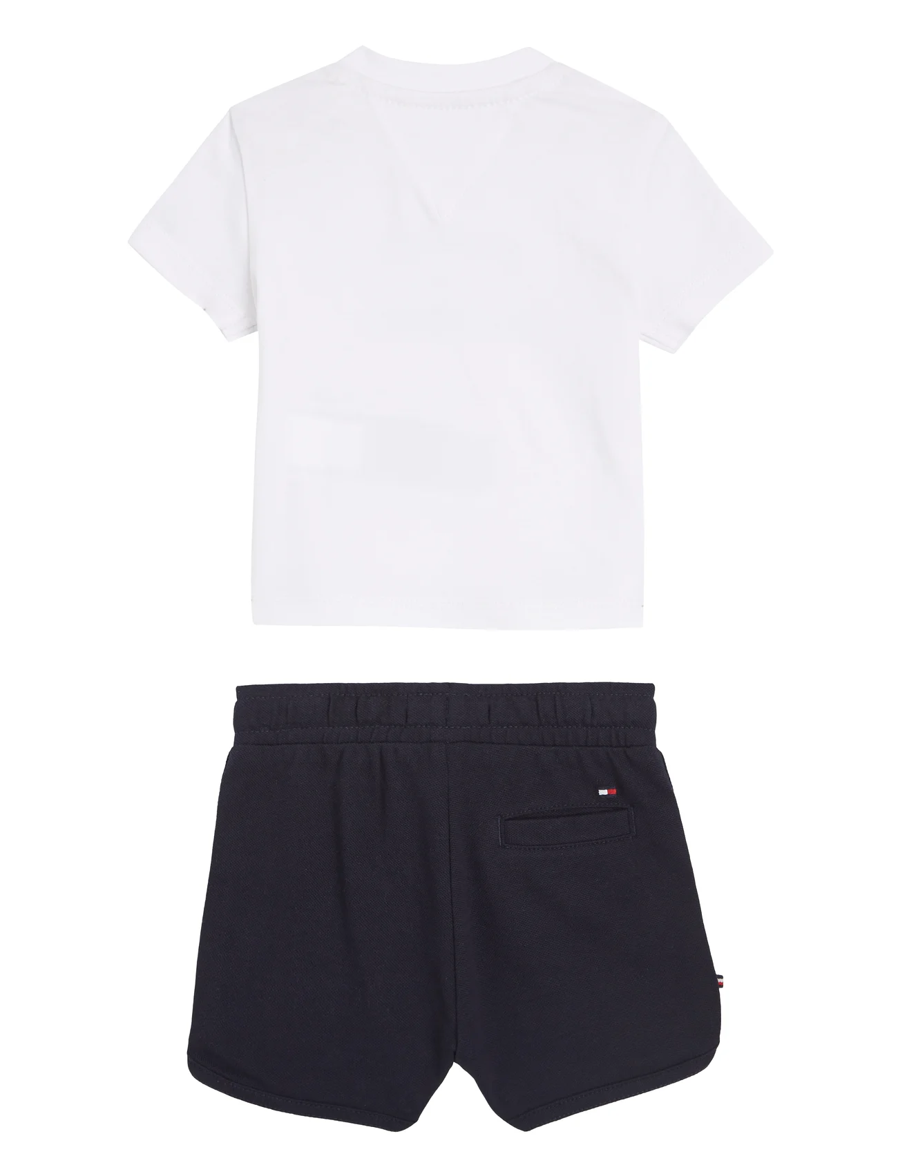 Tommy Hilfiger - BABY TH LOGO SHORT SET - gładki t-shirt z krótkimi rękawami - white - 1