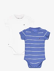 Tommy Hilfiger - BABY RIB BODY 2 PACK GIFTBOX - short-sleeved bodies - blue spell - 0