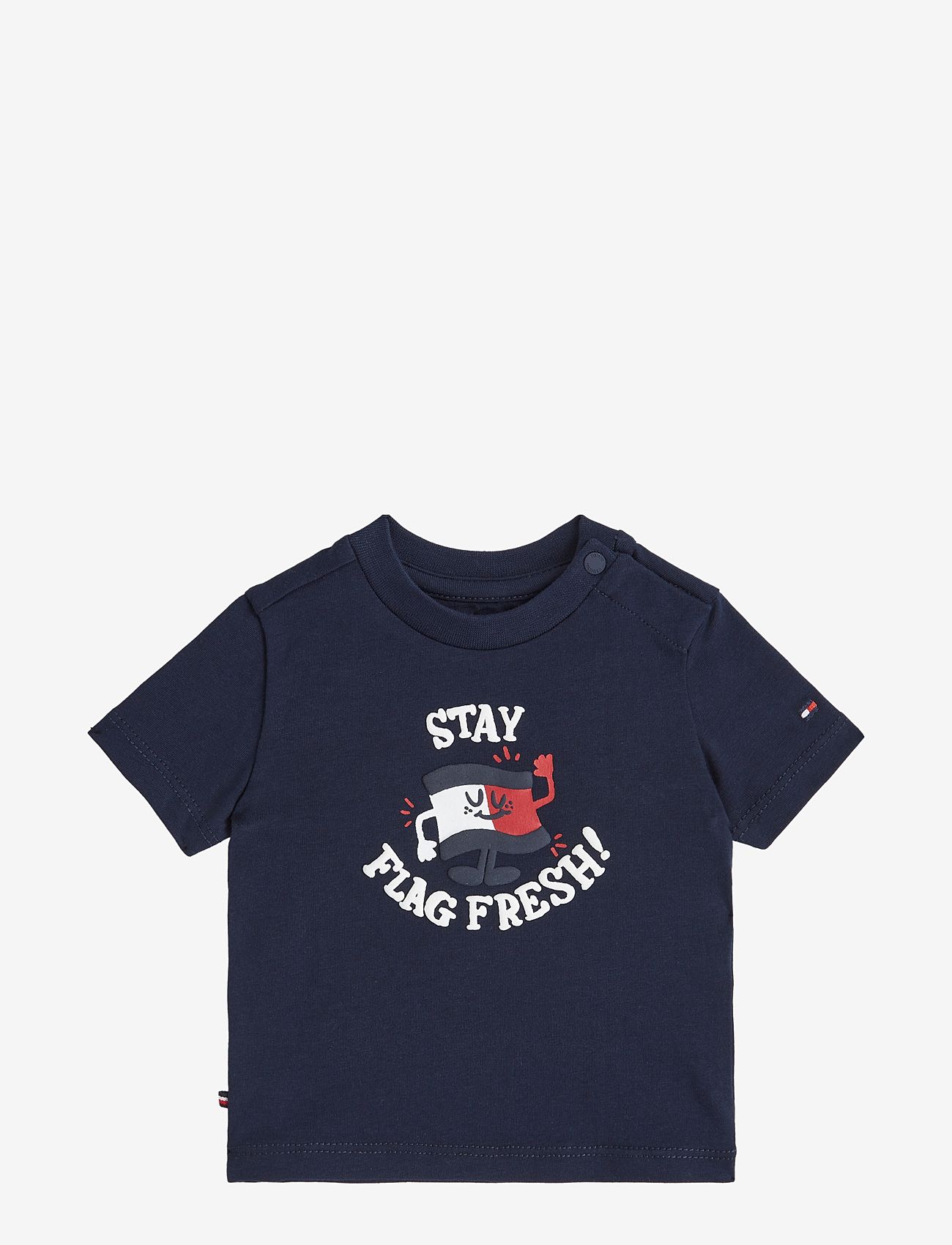 Tommy Hilfiger - BOYS GRAPHIC TEE SS - krótki rękaw - dark night navy - 0