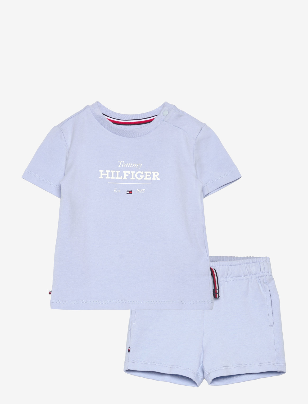 Tommy Hilfiger - MONOTYPE TEE AND SHORT SET - breezy blue - 0