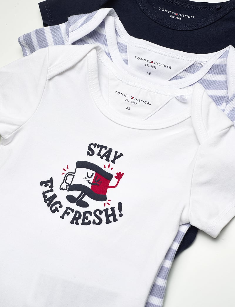 Tommy Hilfiger - 3 PACK BODY SS GIFTBOX - lühikeste varrukatega bodid - dark night navy - 2