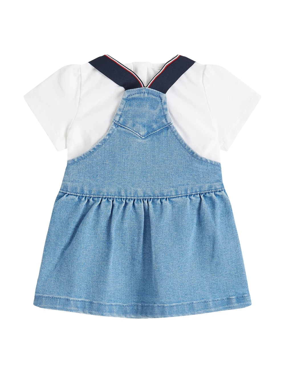 Tommy Hilfiger - DENIM DUNGAREE DRESS - kurzärmelige freizeitkleider - denim medium 01 - 1