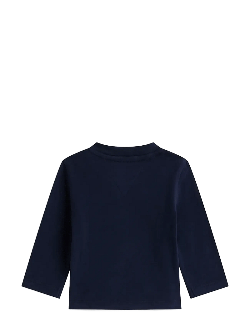 Tommy Hilfiger - MONOTYPE LOGO TEE L/S - langærmede t-shirts - dark night navy - 1