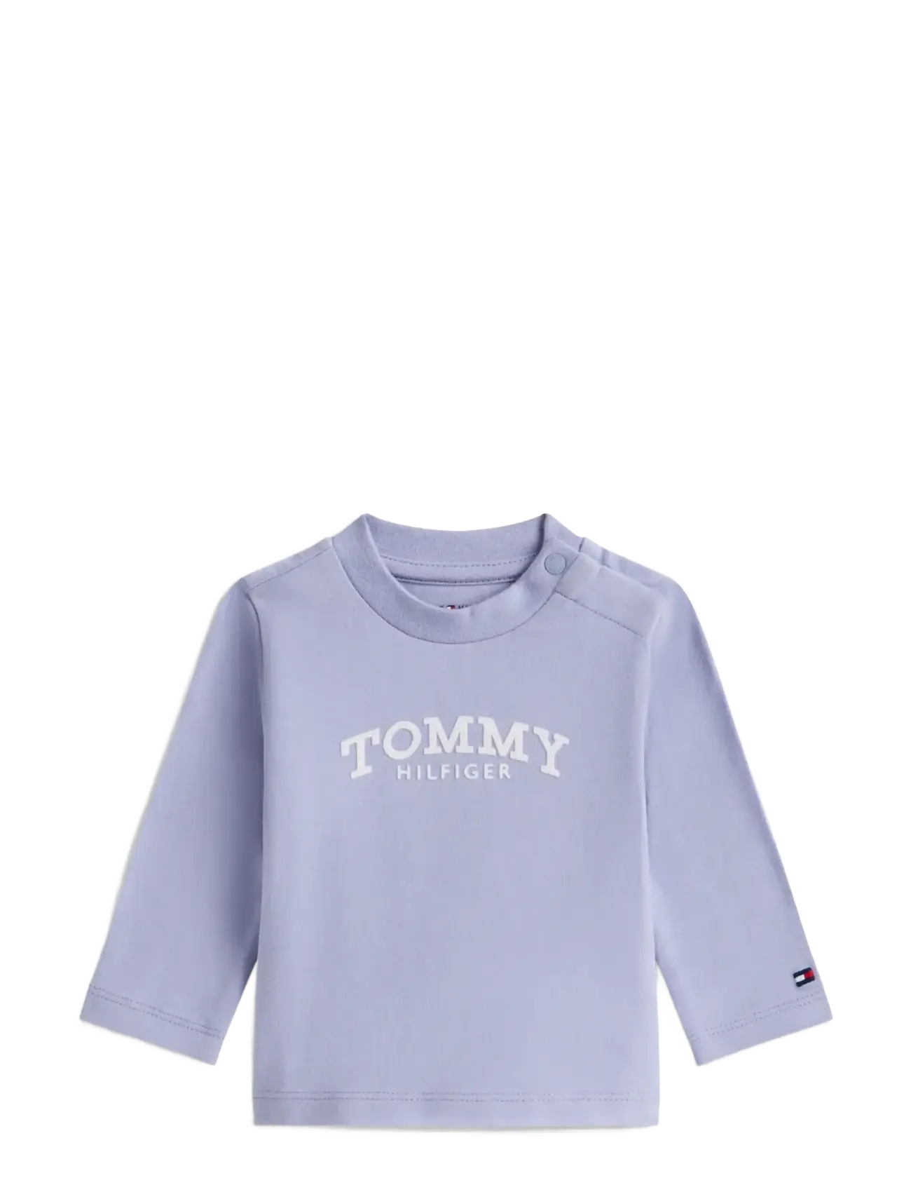 Tommy Hilfiger MONOTYPE LOGO TEE L/S - Toppe og t-shirts - PERIWINKLE DUSK / pink/rose