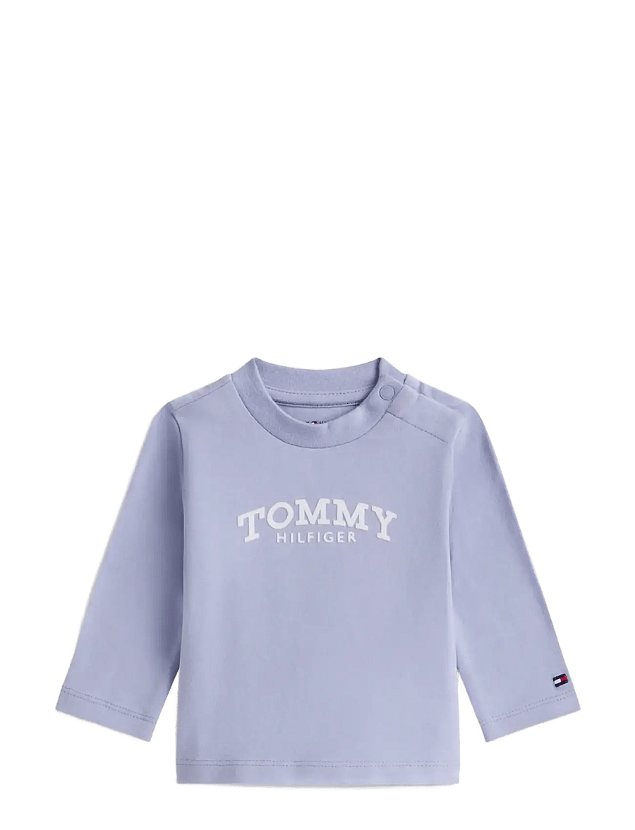 Tommy Hilfiger - MONOTYPE LOGO TEE L/S - periwinkle dusk - 0