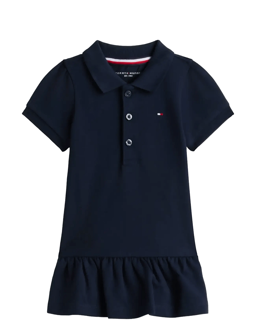 Tommy Hilfiger - PIQUE POLO DRESS SS - kortærmede babykjoler - dark night navy - 0