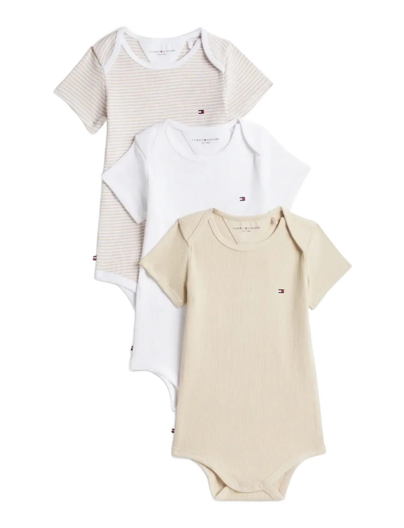 Tommy Hilfiger RIB 3 PACK BODY GIFTBOX - Till barnen - CLASSIC BEIGE STRIPES / beige
