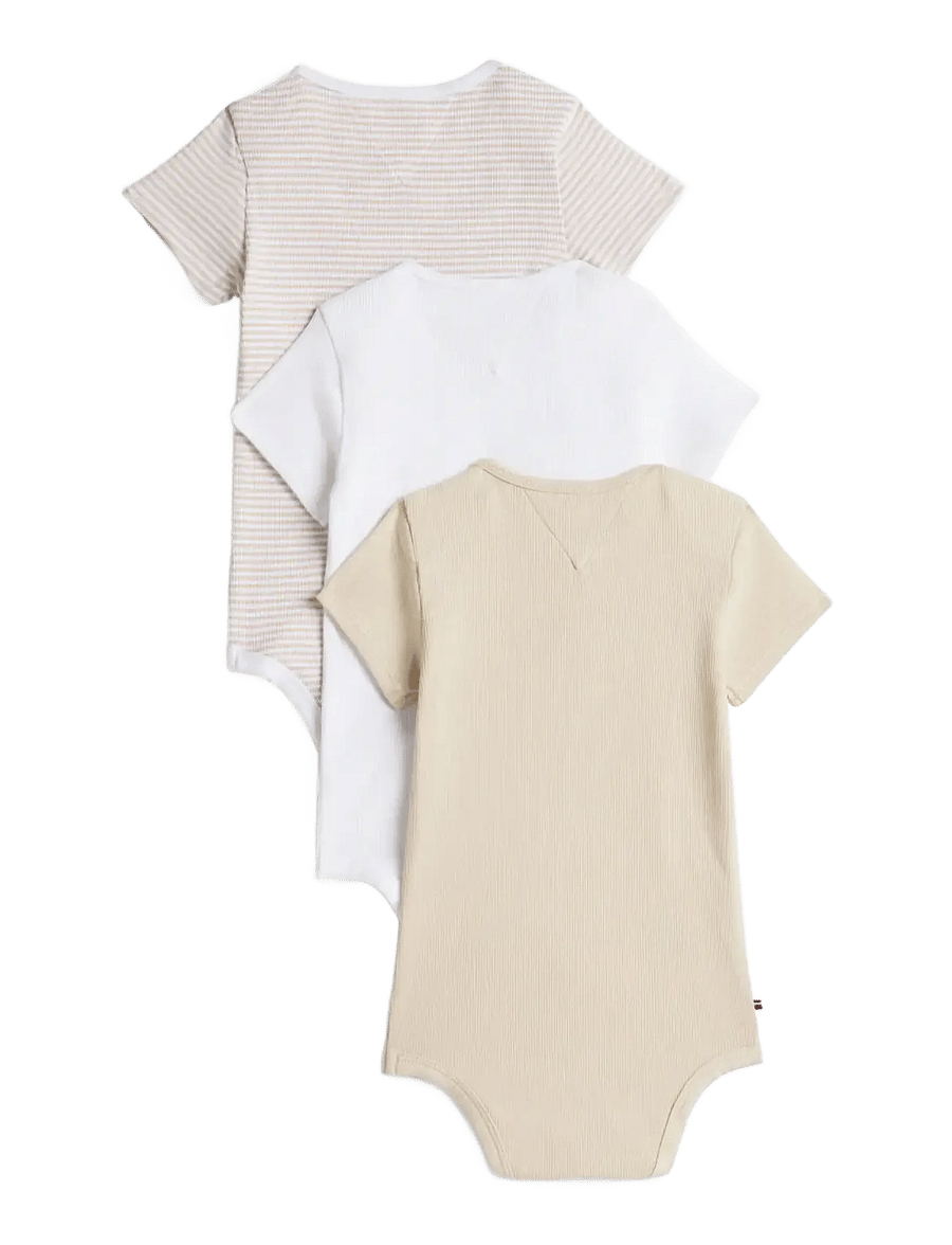 Tommy Hilfiger - RIB 3 PACK BODY GIFTBOX - lühikeste varrukatega - classic beige stripes - 1