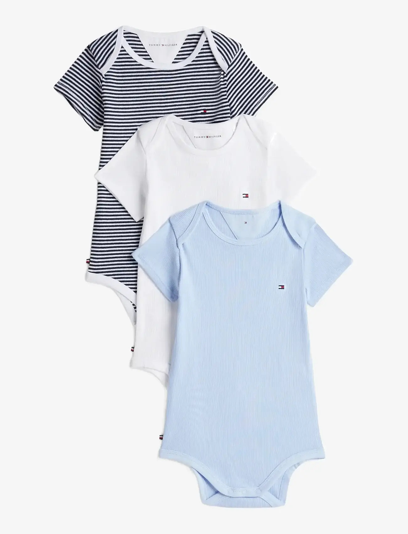 Tommy Hilfiger - RIB 3 PACK BODY GIFTBOX - kurzärmelig - dark night navy stripes - 0