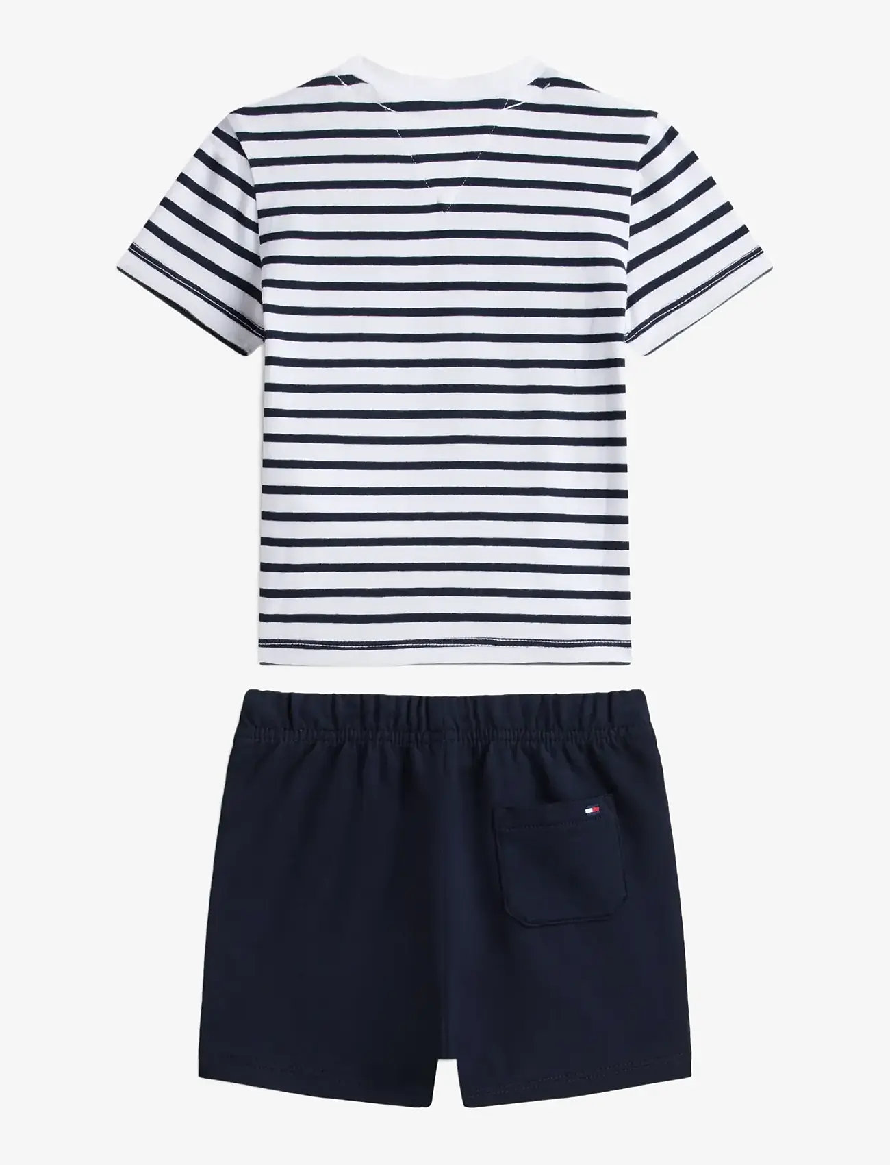 Tommy Hilfiger - ESSENTIAL STRIPE TEE + SHORT SET - sæt med kortærmet t-shirt - dark night navy - 1