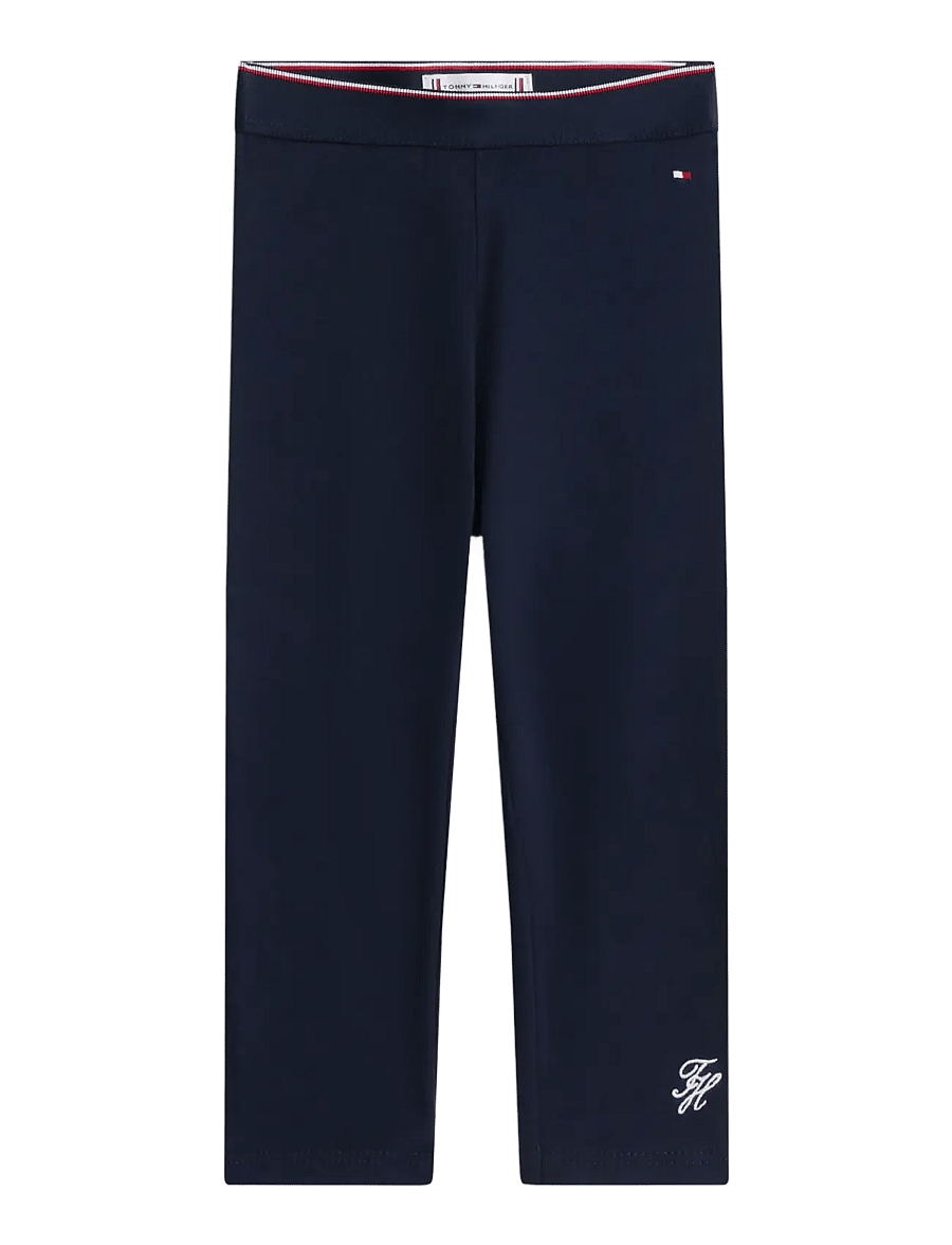 Tommy Hilfiger - GLOBAL STRIPE WB LEGGINGS - odzież - dark night navy - 0