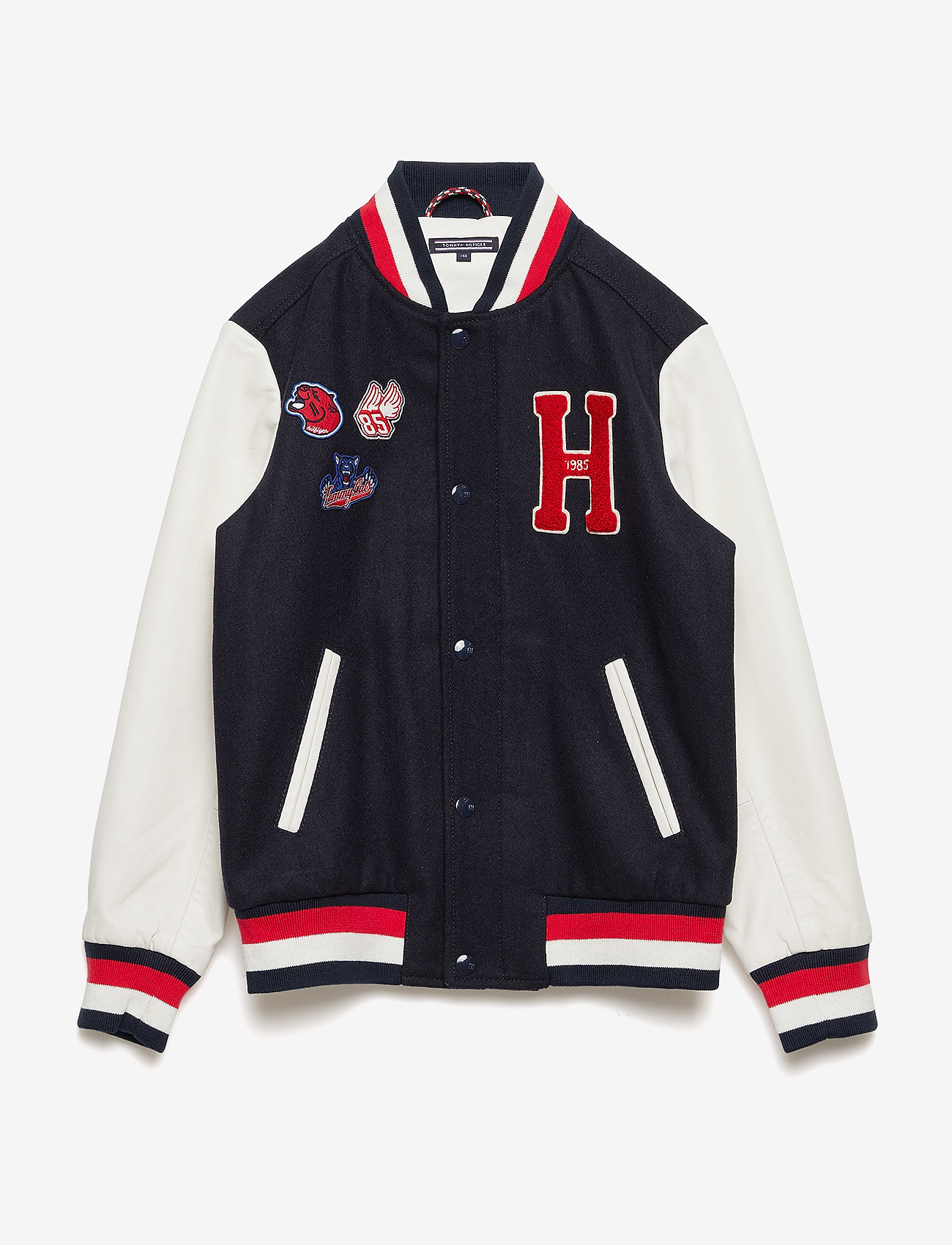 Tommy Hilfiger - UNISEX VARSITY JACKE - sky captain/snow white - 0