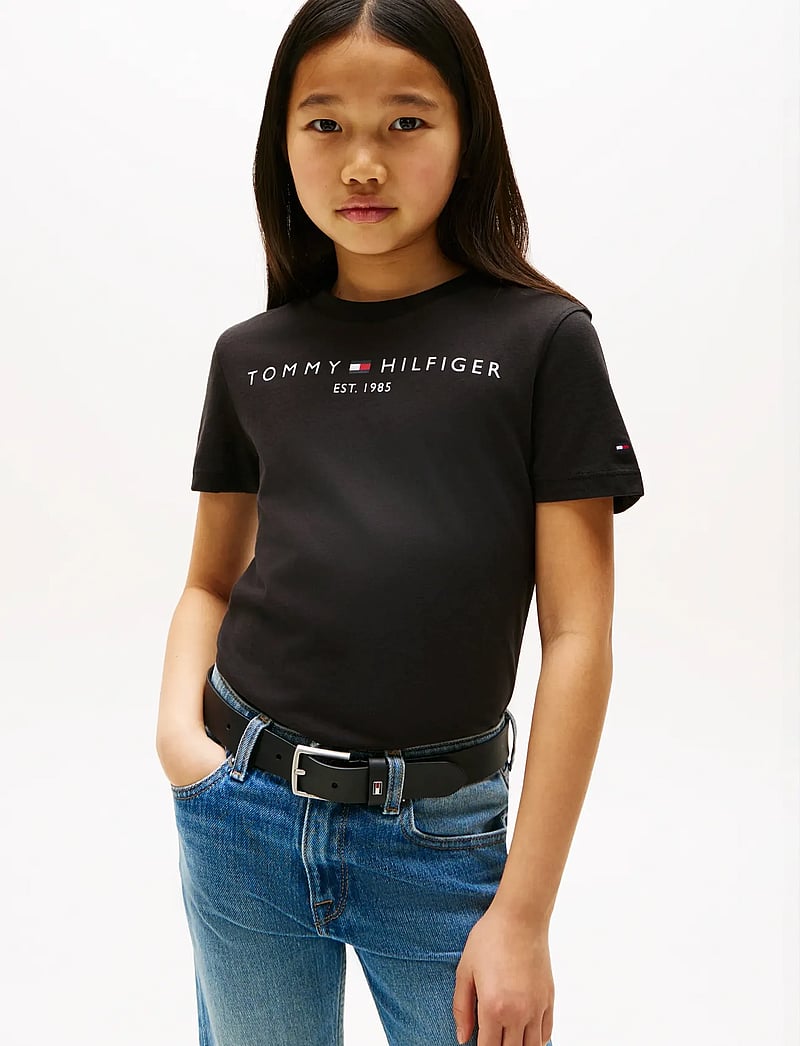 Tommy Hilfiger - ESSENTIAL TEE S/S - kortärmade t-shirts - black - 3