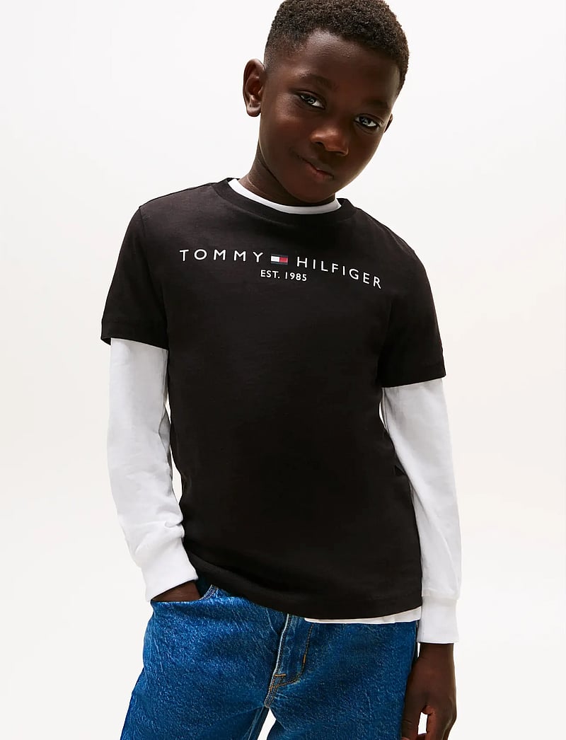 Tommy Hilfiger - ESSENTIAL TEE S/S - kortärmade t-shirts - black - 4