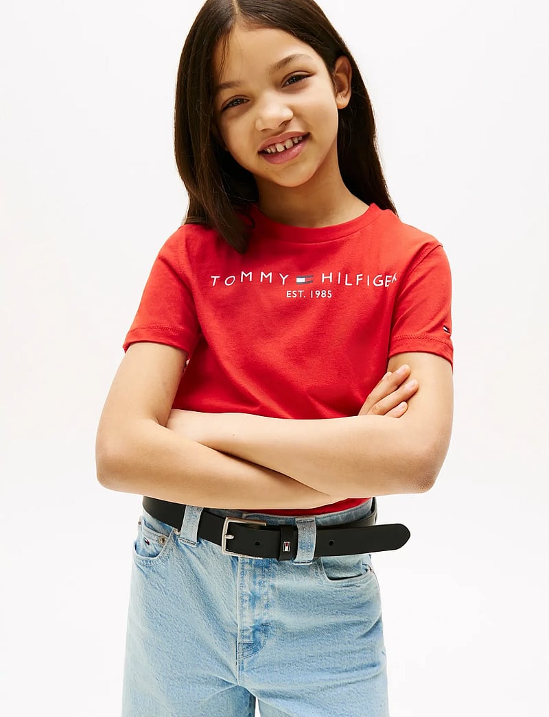Tommy Hilfiger - ESSENTIAL TEE S/S - kortärmade t-shirts - deep crimson - 0