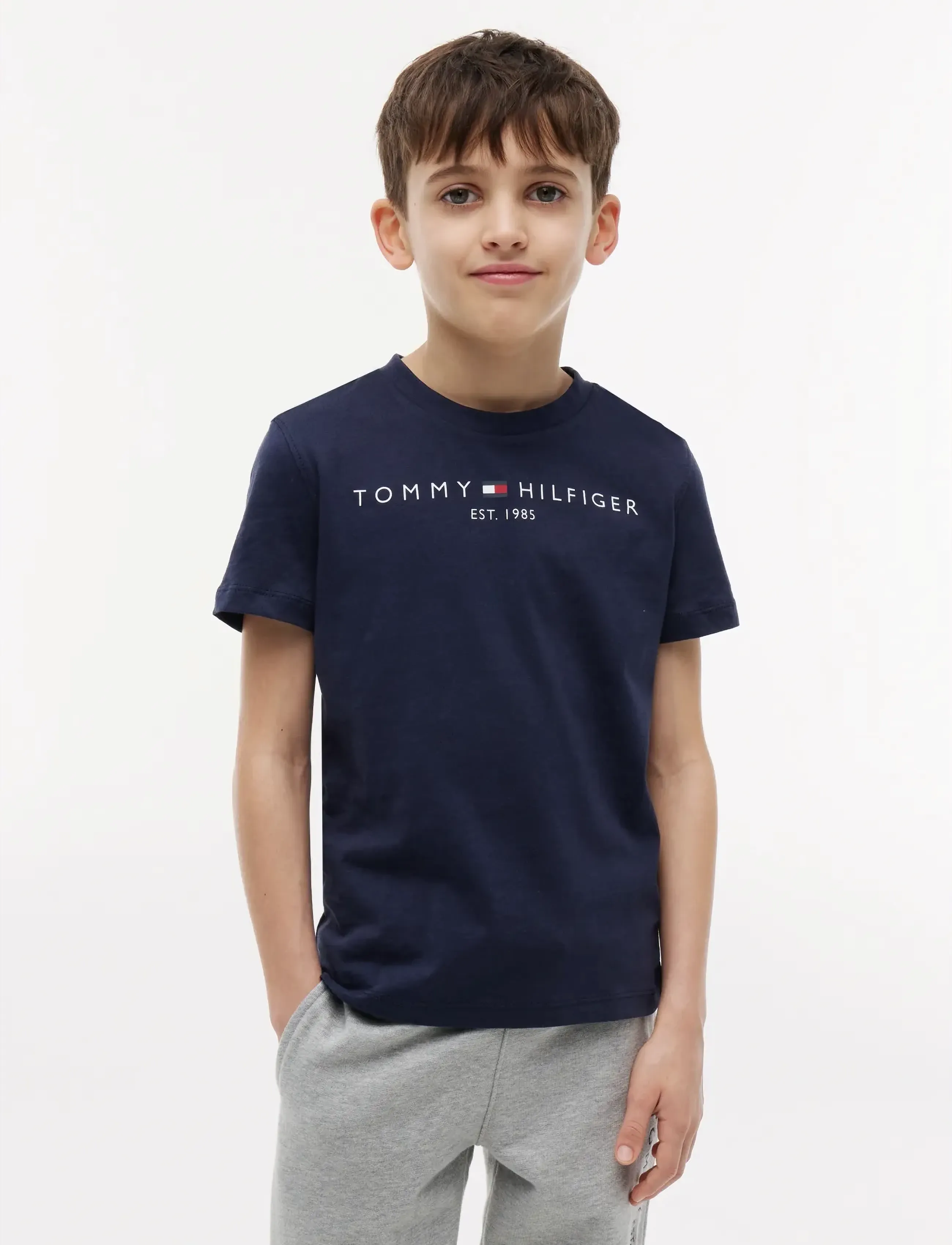 Tommy Hilfiger Essential Tee S/S, 80, T-shirts, Marineblau - Short-sleeved, Kinder
