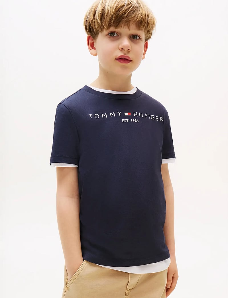 Tommy Hilfiger - ESSENTIAL TEE S/S - kortärmade t-shirts - twilight navy - 0