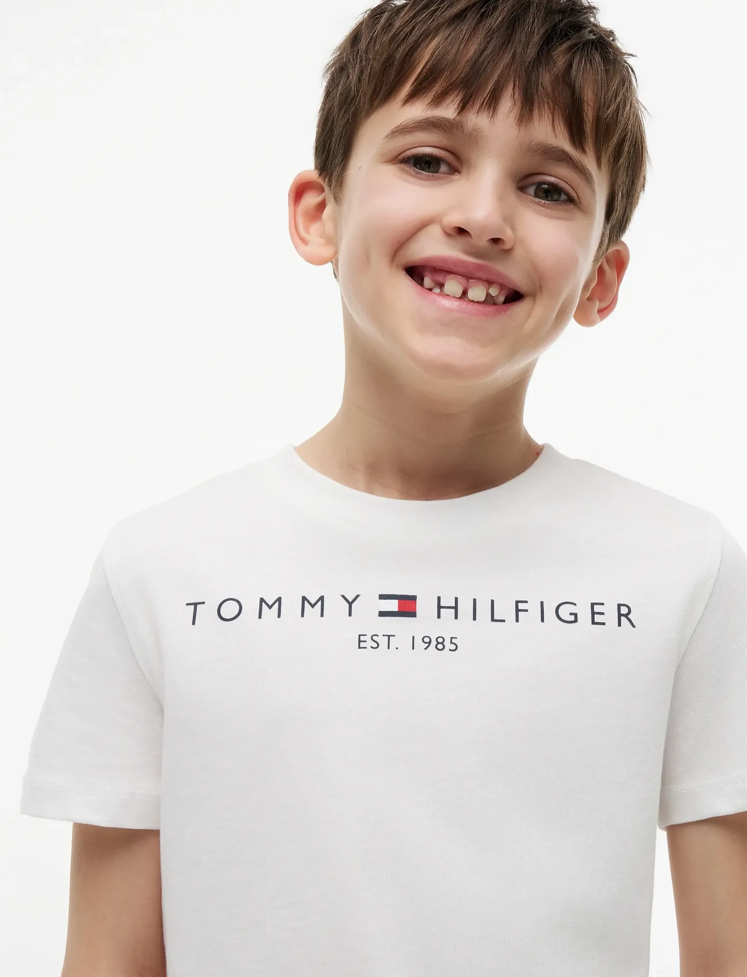 Tommy Hilfiger ESSENTIAL TEE S/S - Topper & T-skjorter - WHITE / white