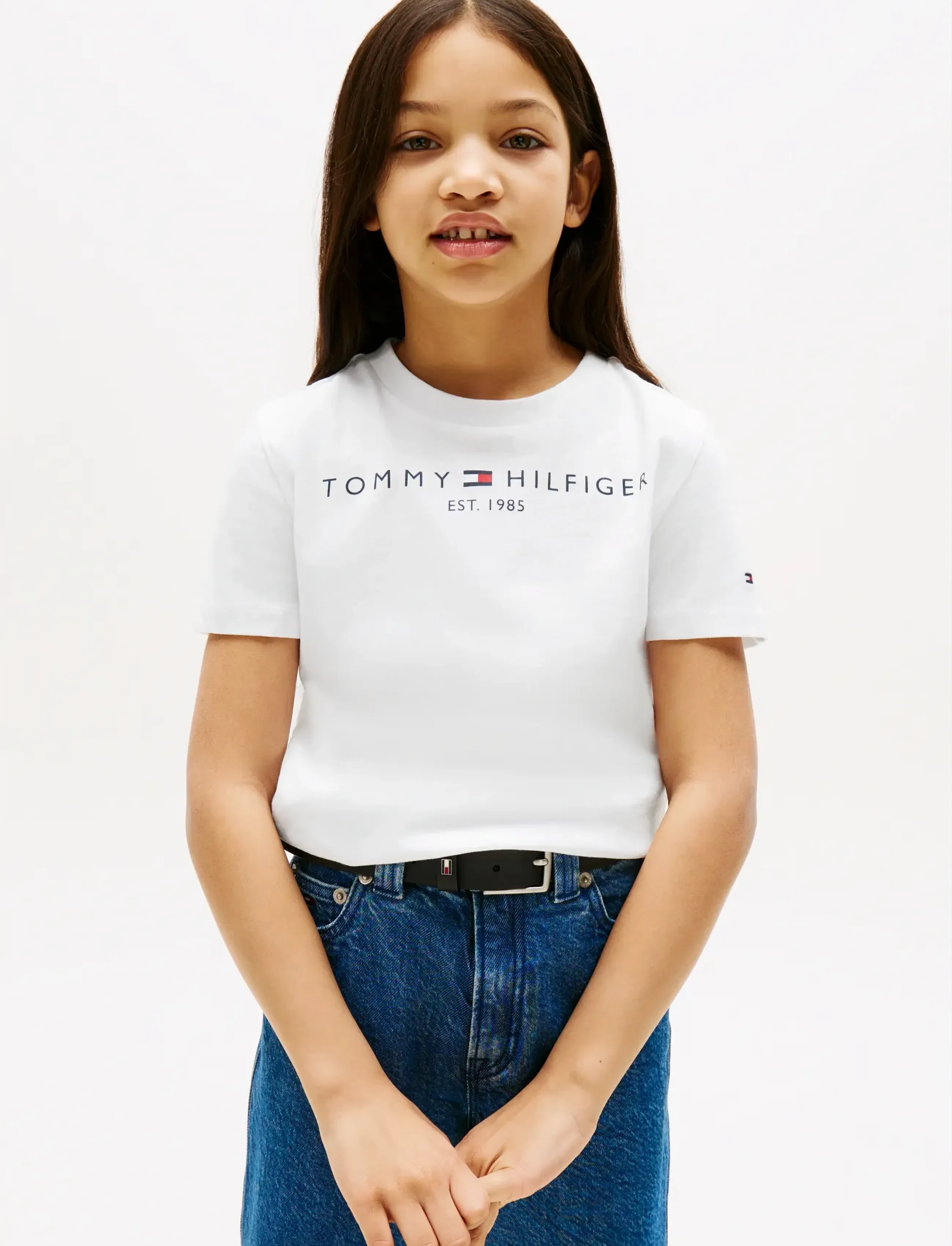 Tommy Hilfiger ESSENTIAL TEE S/S - Oberteile & T-Shirts - WHITE / white
