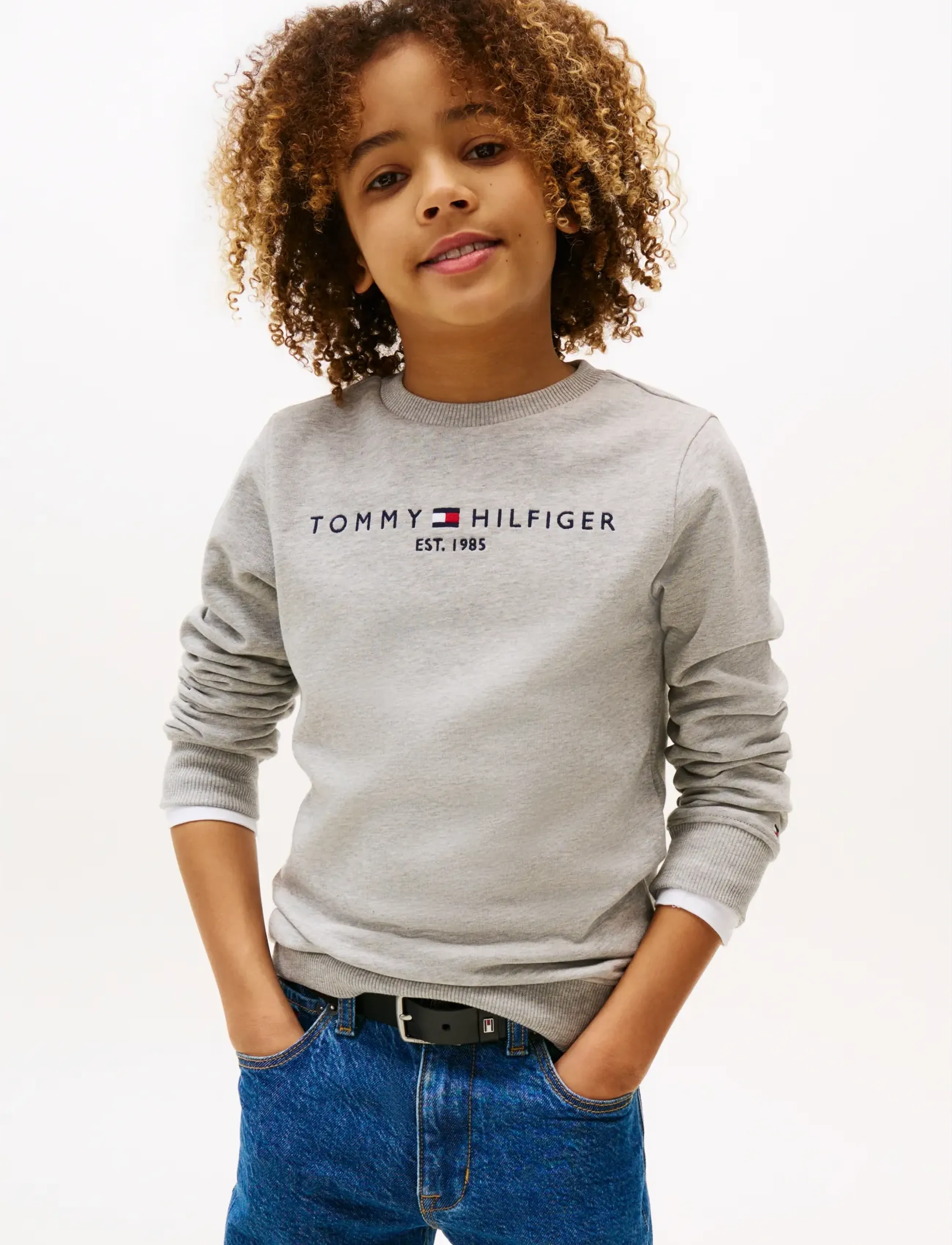 Tommy Hilfiger ESSENTIAL SWEATSHIRT - Sweatshirts & Kapuzenpullover - LIGHT GREY HEATHER / grey