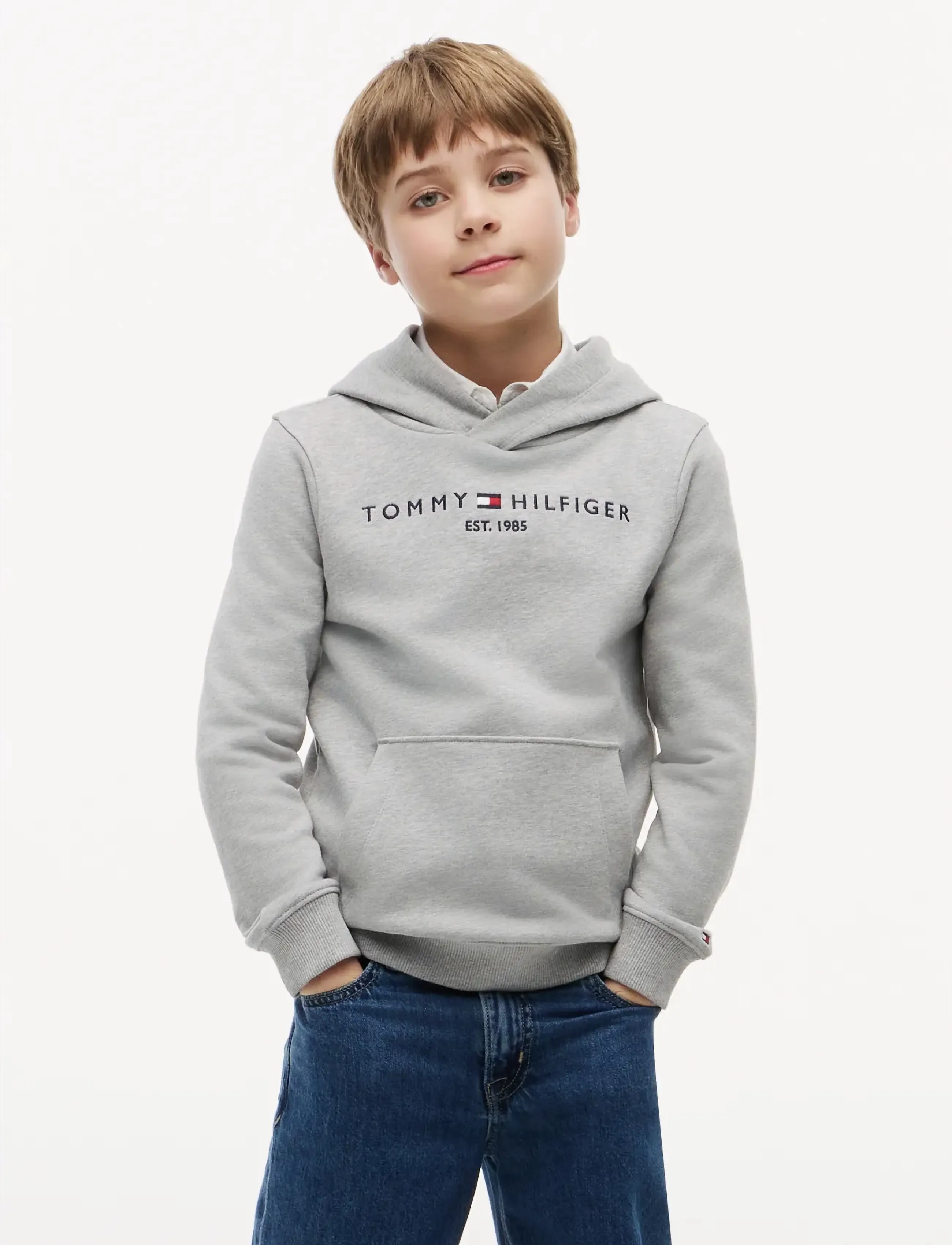 Tommy Hilfiger Essential Hoodie, 86, Sweatshirts & Hoodies, Grau - Kinder