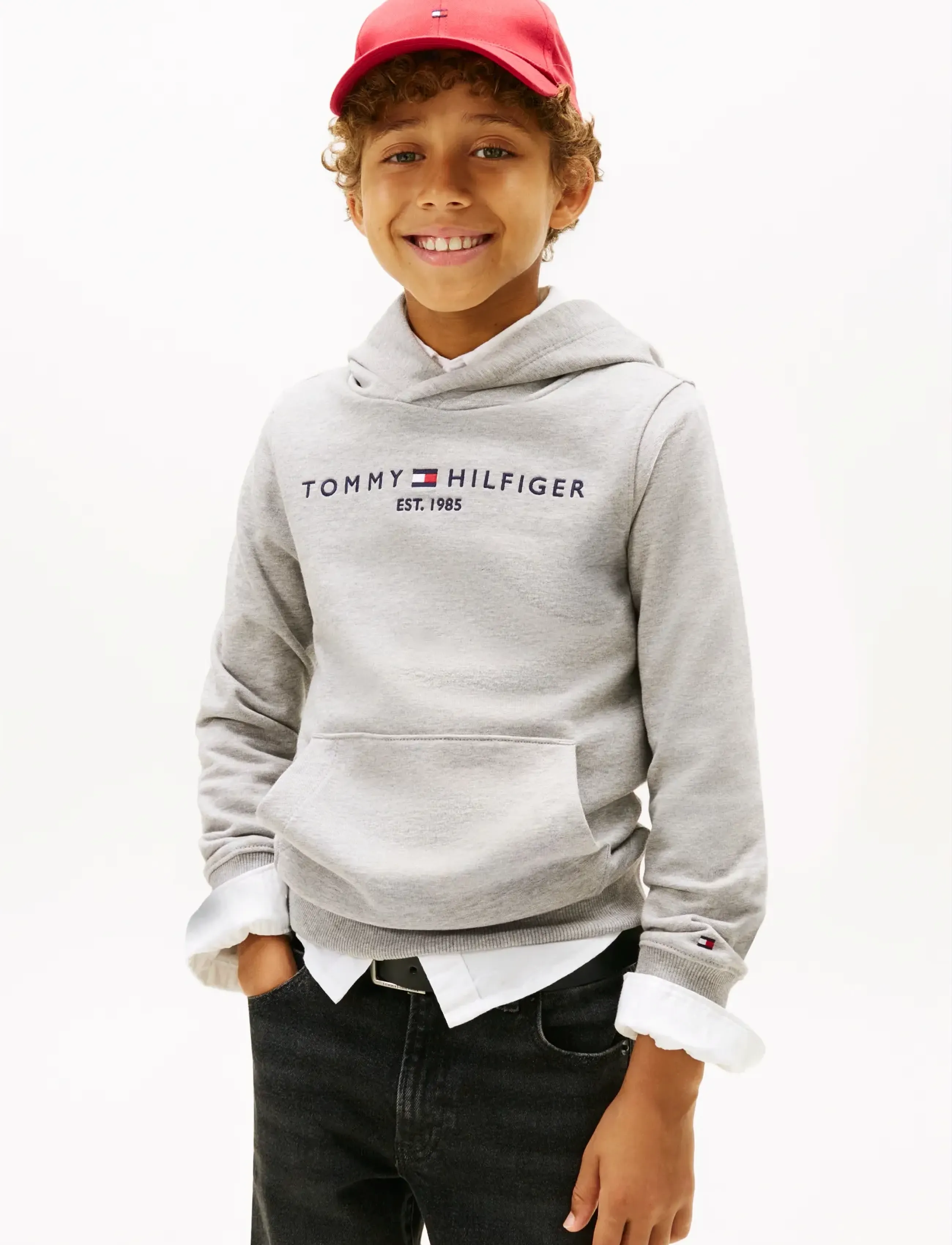 Tommy Hilfiger ESSENTIAL HOODIE - Sweatshirts & Kapuzenpullover - LIGHT GREY HEATHER / grey