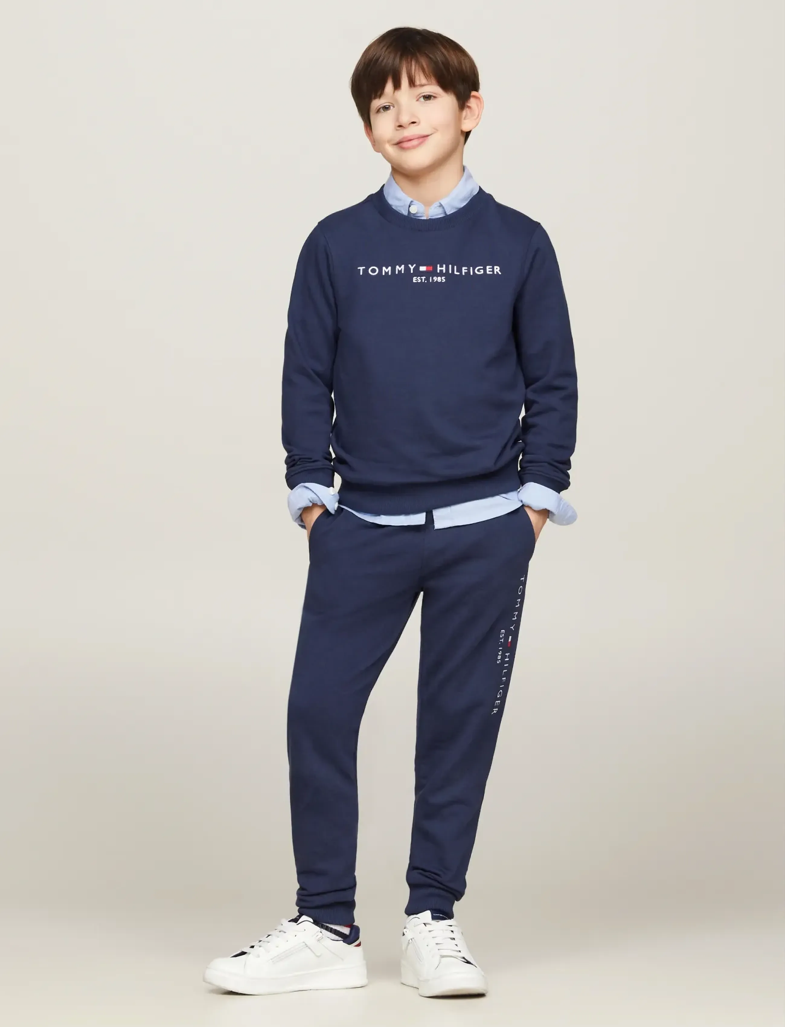 Tommy Hilfiger - ESSENTIAL SWEATPANTS - mjukisbyxor - twilight navy - 4