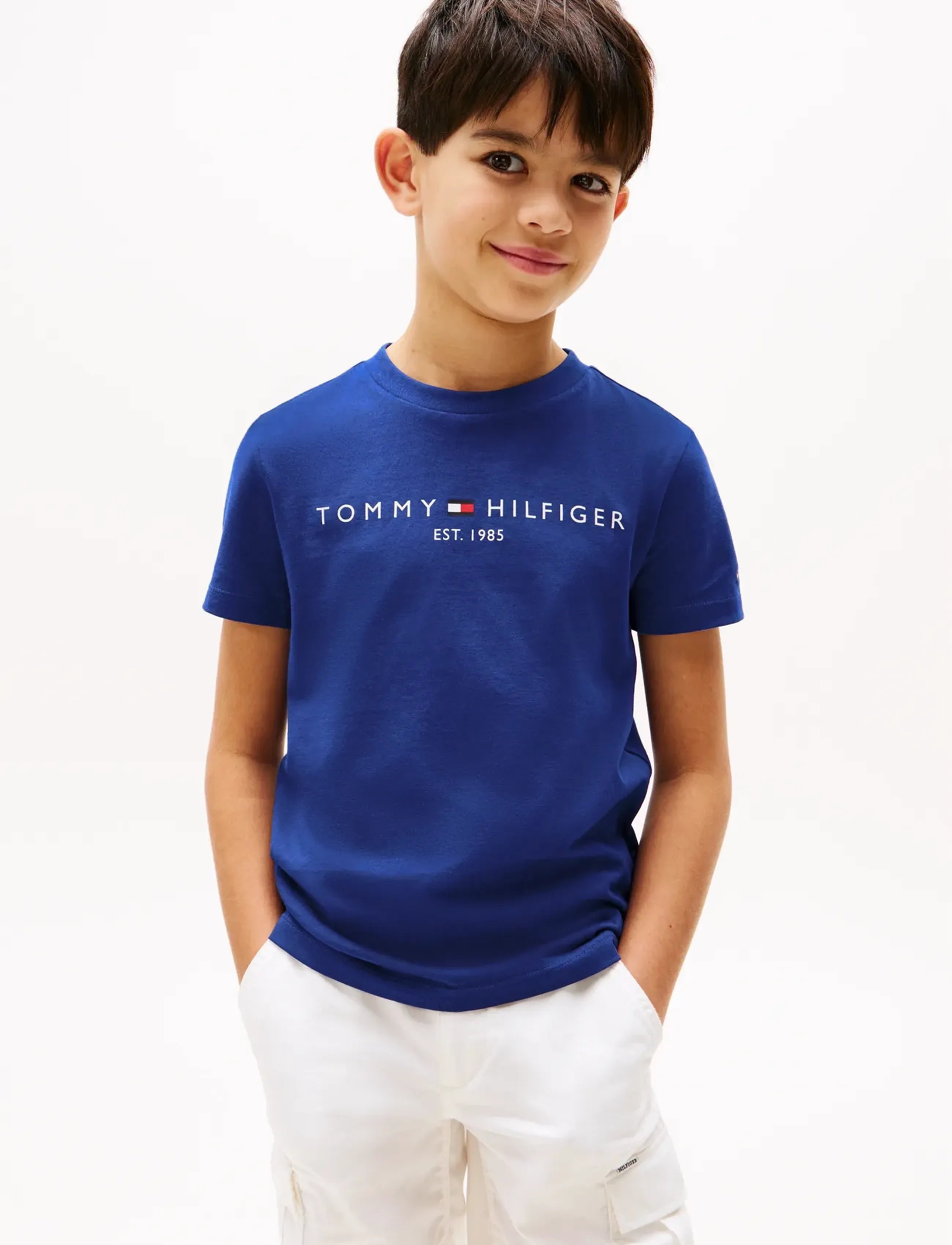 Tommy Hilfiger U ESSENTIAL TEE S/S - Topit ja T-paidat - WEDGE BLUE / blue