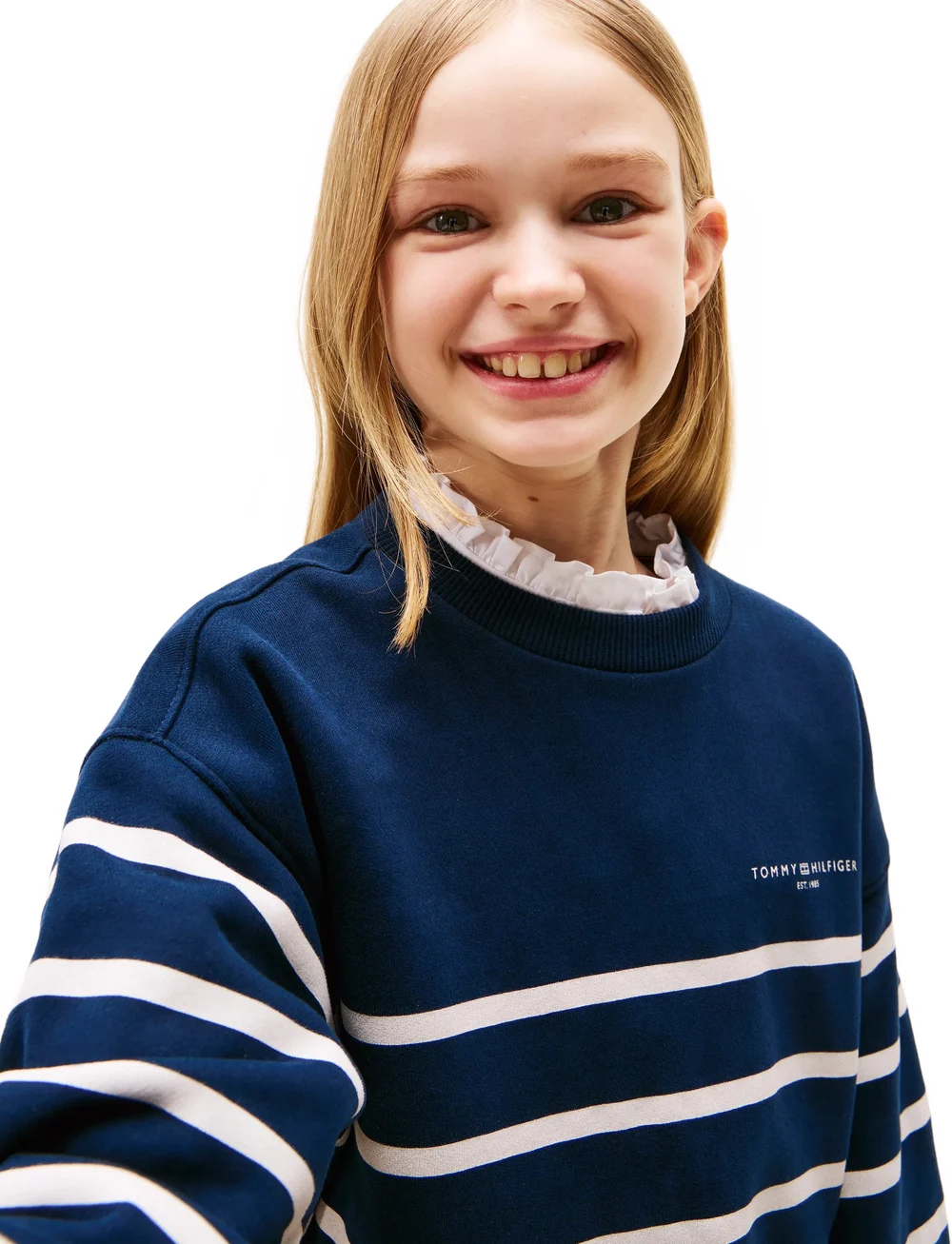 Tommy Hilfiger - MINI CORP STRIPE CREW NECK - sweatshirts - dark night navy stripe - 4