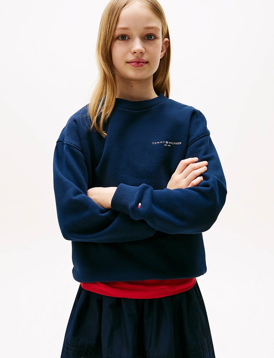Tommy Hilfiger - MINI CORP C-NECK SWEATSHIRT - džemperiai - dark night navy - 2