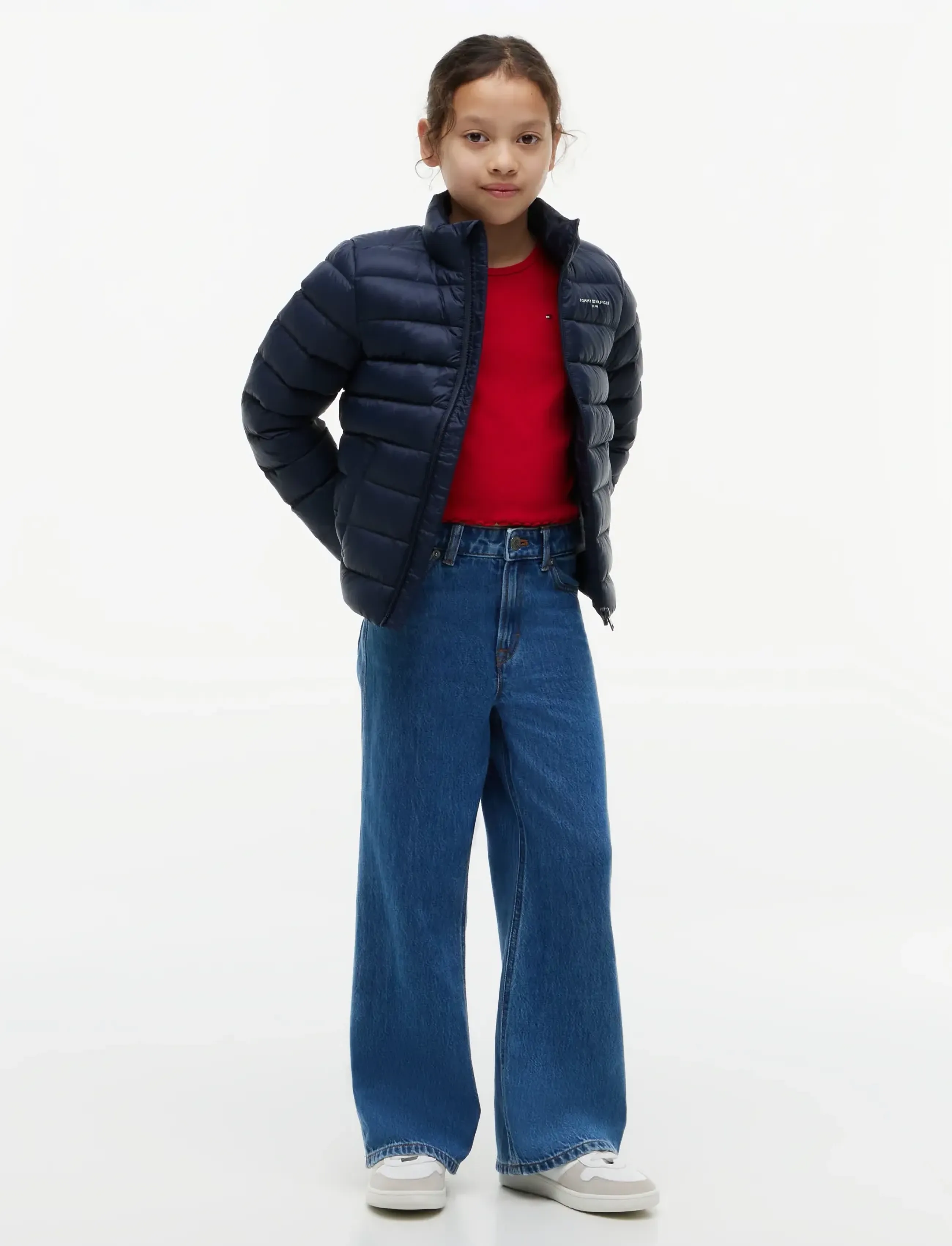 Tommy Hilfiger Essential Light Down Jacket, Børn, Dunjakke, Navy, Str: 140