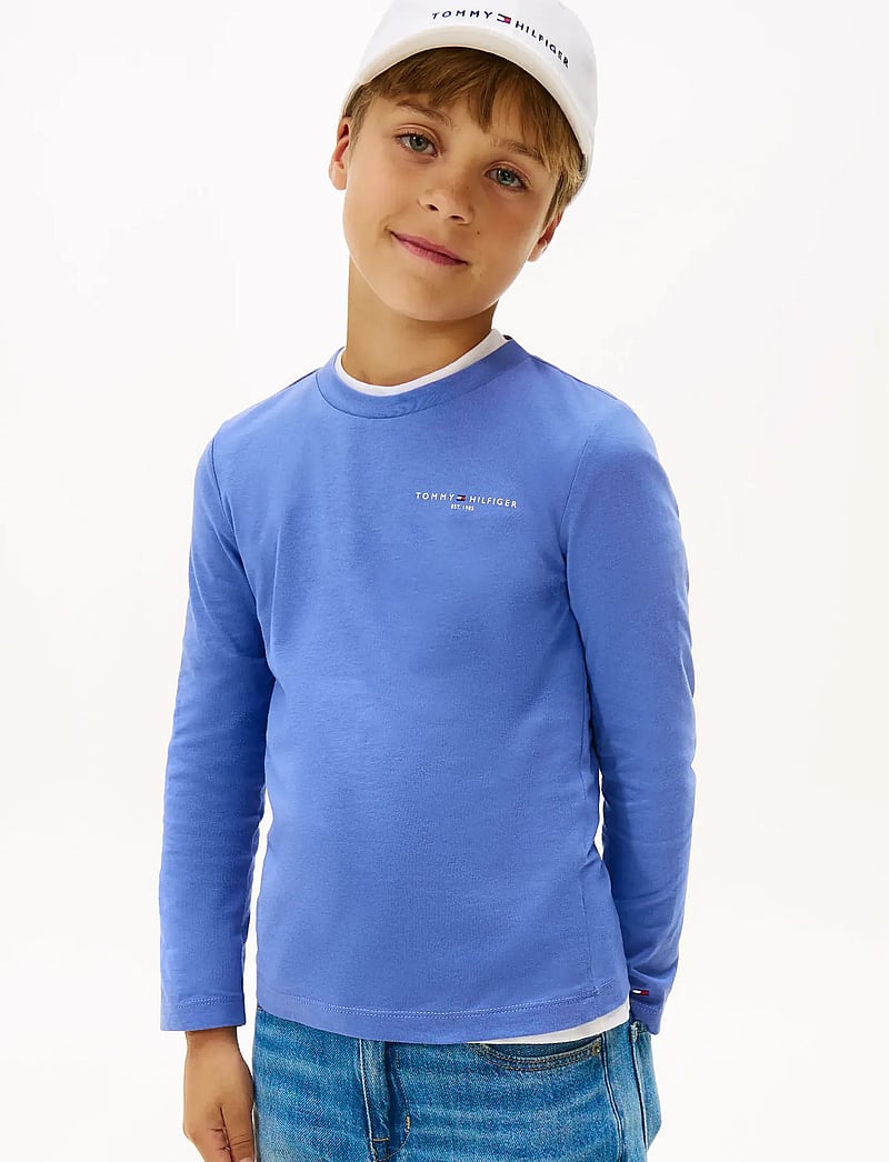 Tommy Hilfiger - MINI CORP T-SHIRT LS - långärmade t-shirts - soft sapphire - 2