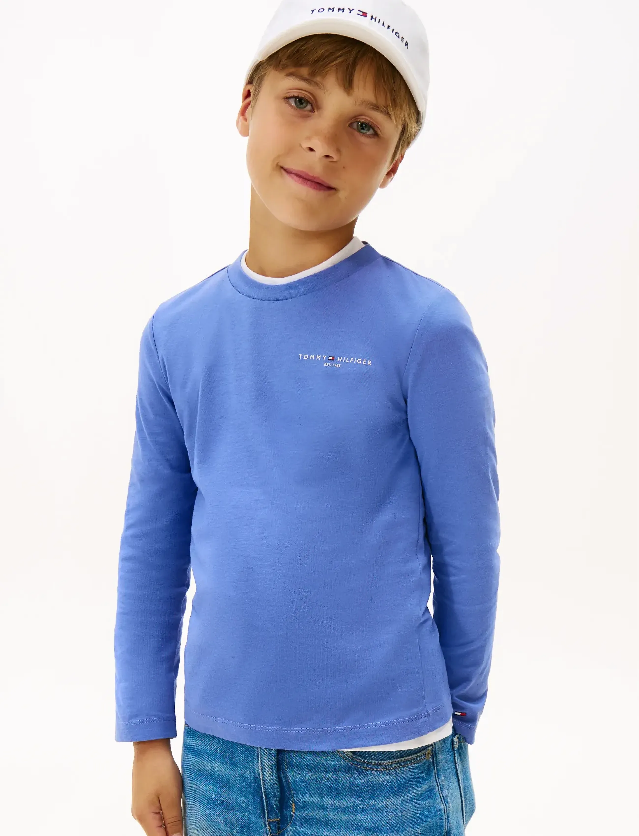 Tommy Hilfiger - MINI CORP T-SHIRT LS - langærmede t-shirts - soft sapphire - 2